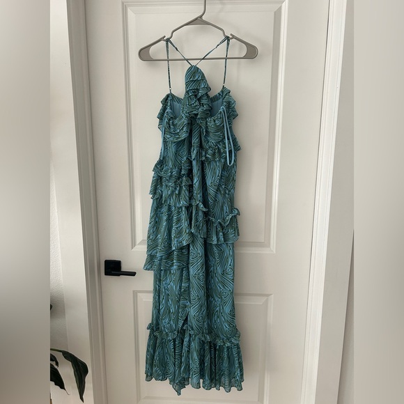 CINQ À SEPT Rayner Asymmetric Ruffle Midi-Dress NWOT - Picture 5 of 9